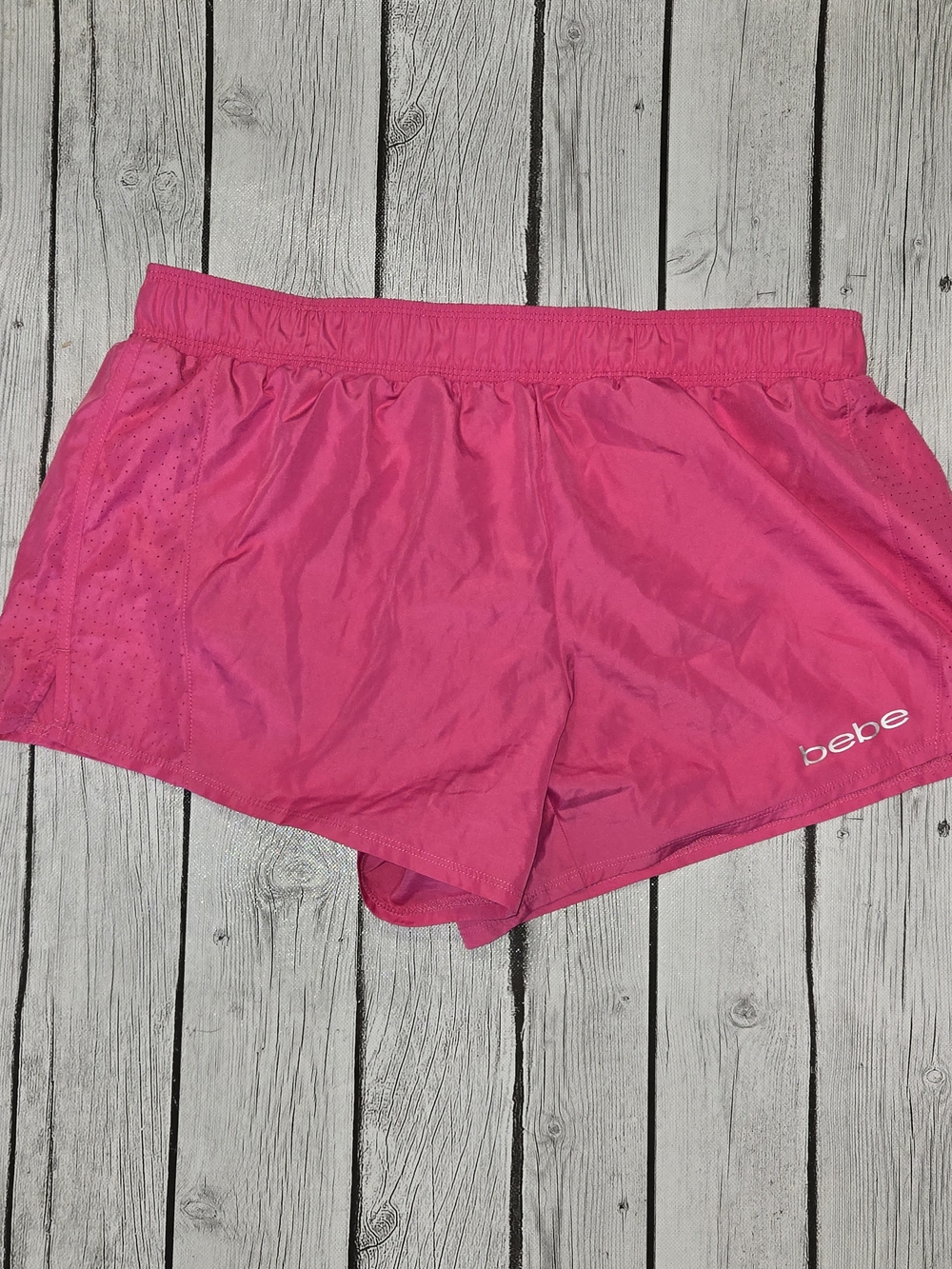 NWOT bebe sport Active Women's Hot Pink Running Shorts L